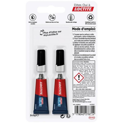 SUPER GLUE3 LIQUIDE 3G BLISTER (Vendu par 1)