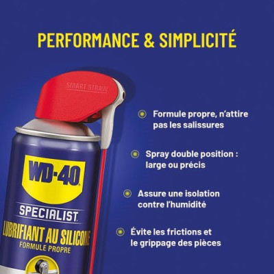 WD 40 SPECIALIST LUBRI.SILICONE 400ML (Vendu par 1)