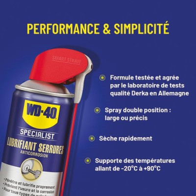 WD 40 SPECIALIST LUBRI.SERRURE 250ML (Vendu par 1)