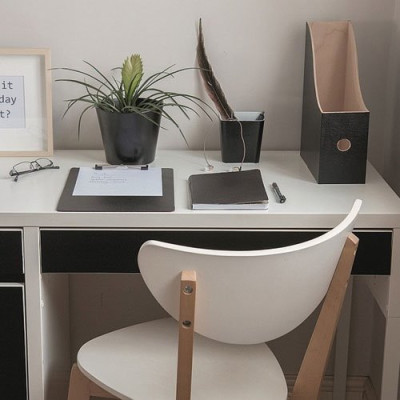 ADHESIF DECO CUIR NOIR 2MX45CM