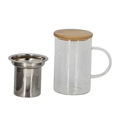 MUG INFUSEUR VERRE SIMPLE PAROI 450 ML