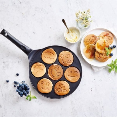 POELE A BLINIS SMILEY 27CM FONTE ALU
