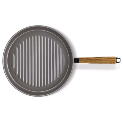POELE GRILL 28CM NOMAD ACIER CARBONE