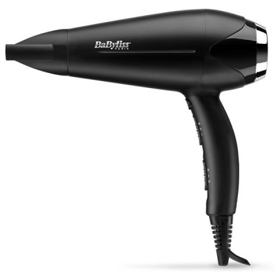 Sèche-cheveux Turbo Smooth -2200 W-6 vit./T°+ Air frais-Concent. 13 mm-Diffuseur 15cm-Noir