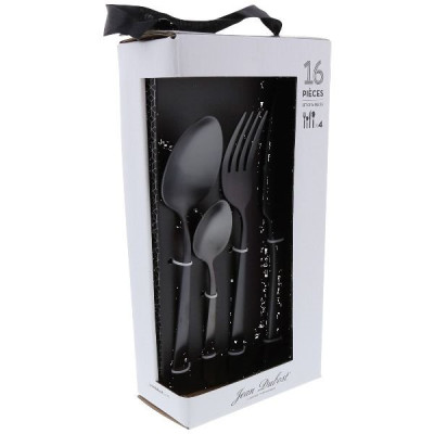 MENAGERE 16 PIECES DELTA BLACK FINISH (Vendu par 6)