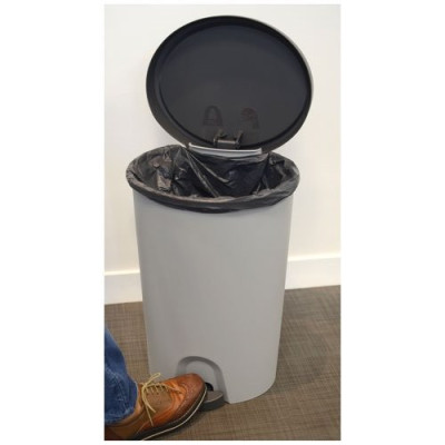 POUBELLE A PEDALE STEPY 27L GRIS/ANTHR