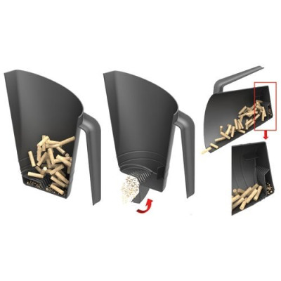 PELLE A GRANULES DE BOIS NOIRE 1L