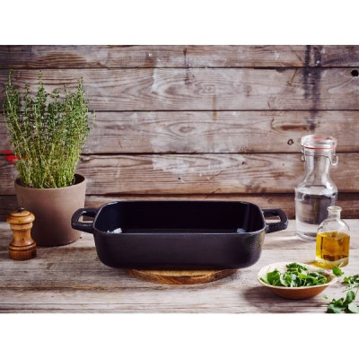 PLAT A FOUR NORI 30X20 FONTE EMMAILLE