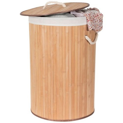PANIER A LINGE ROND EN BAMBOU