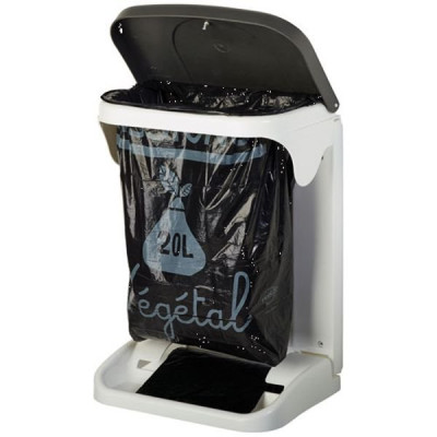 POUBELLE INO 20L DEROULEUR SAC BLC