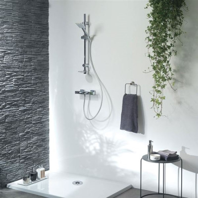 BONDE DOUCHE Ø90/40 GRILLE ABS CHROME