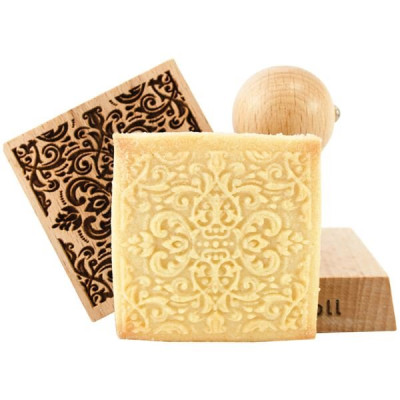 TAMPON DECO CARRE DAMASSE