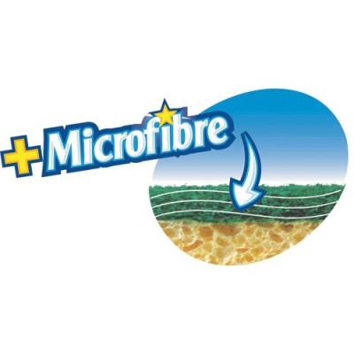 Gratte eponge avec renfort microfibre très absorbant x3