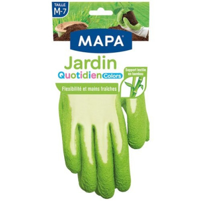 Gants jardin quotidien fibre de bambou colors taille m