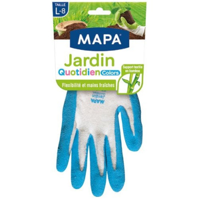 Gants jardin quotidien fibre de bambou colors taille L