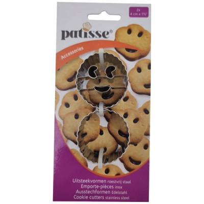 SEt 2 découpoirs Petits Smiley 4 cm