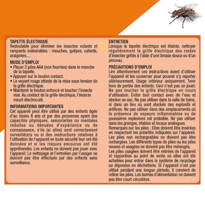 Tapette électrique volants rampants