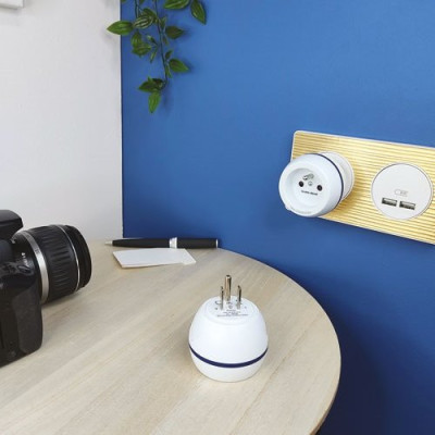 ADAPTATEUR 2P T USA