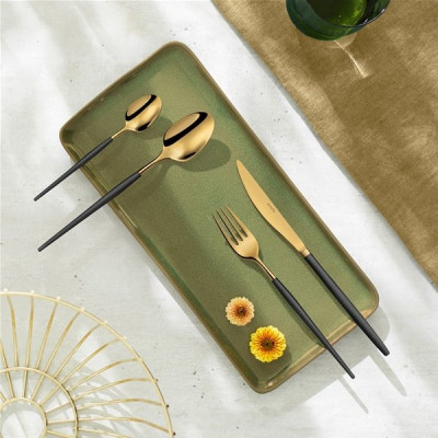 Ménagère 24 pièces Or & Noir - Soprano