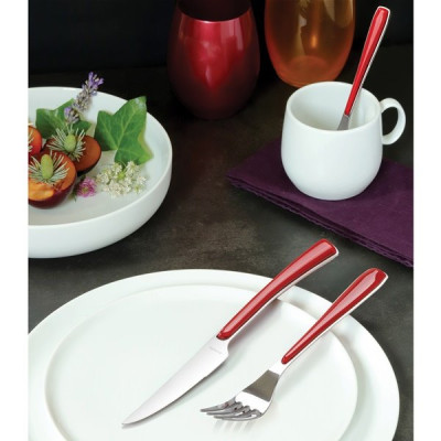 Ménagère 24 pièces Rouge - Alizé