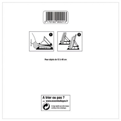 CHEVALET UNIV.ASSIET.12A40 TRANSPARENT (Vendu par 1)