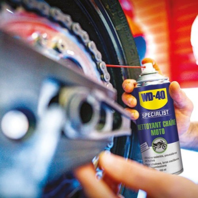 WD40 MOTO NETTOYANT CHAINE 400ML (Vendu par 1)