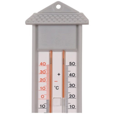THERMOMETRE MINI MAXI GRIS 23CM (Vendu par 1)