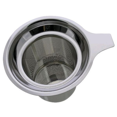 TISANIERE 475 ML BLANC COUVERCLE BOIS