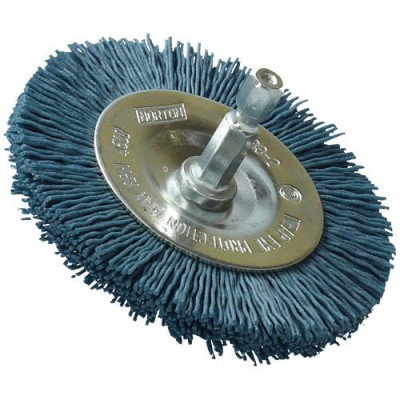 BROSSE PERCEUSE CIRC. NYLON BLEU 75