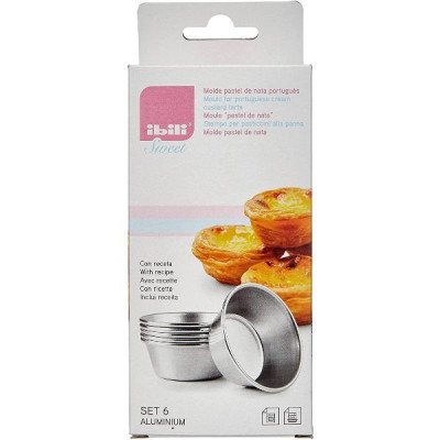 MOULES 6 PASTEIS DE NATA D.7.5CM ALU