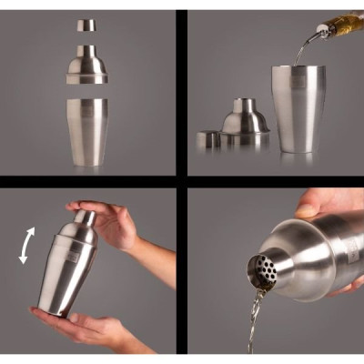 SHAKER A COCKTAIL ACIER BROSSE