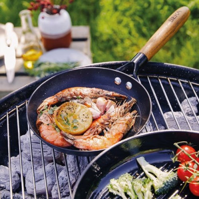 POELE 28CM ACIER EMAILLLE MANDALA (Vendu par 6)