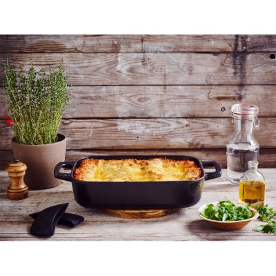 PLAT A FOUR NORI 30X20 FONTE EMMAILLE