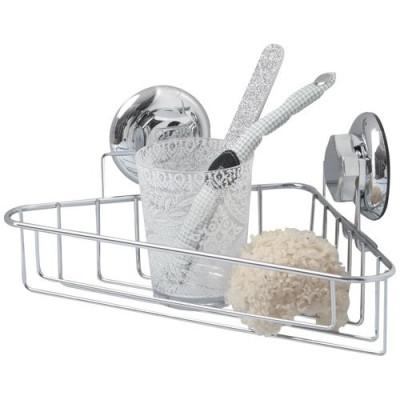 TABLETTE D'ANGLE METAL 2 VENTOUSES