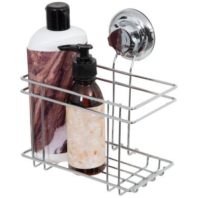 PORTE FLACONS A VENTOUSE METAL CHROME