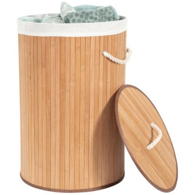 PANIER A LINGE ROND EN BAMBOU