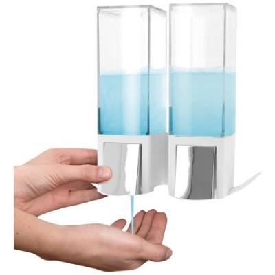 DOUBLE DISTRIBUTEUR DE SAVON MURAL BLC