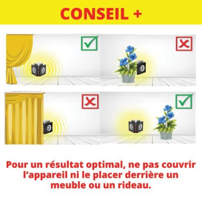 Repulsif ultrasons 3 en 1 maxi couverture grand angle 300m2