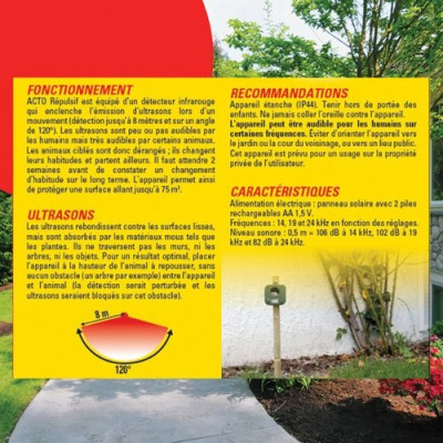 RETRO REPUL.ULTRASON CHIENS CHATS (Vendu par 1)