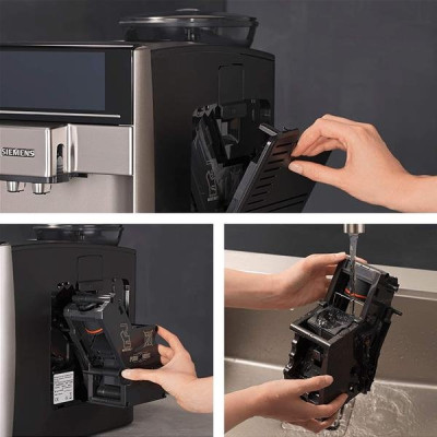 ROBOT CAFE SIEMENS - 1500 watts, 19 bars, 11 programmes, bac à grains 300g + réservoir café moulu, fonction