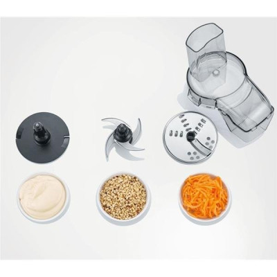 Hachoir polyvalent 4 en 1 - 500 W - 500 ml - 2 vitesses + pulse - Noir inox