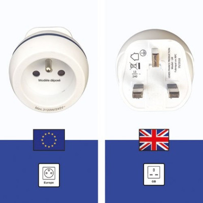 Adaptateur 2P+T Grande Bretagne 240V 3120W