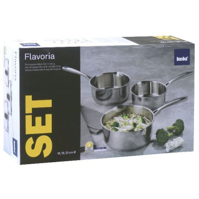 CASSEROLES 16/18/20 INOX FLAVORIA