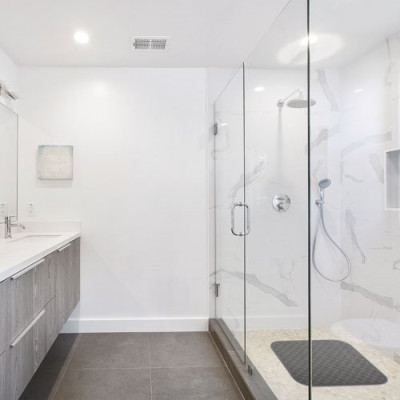 TAPIS FOND DOUCHE 54X54CM GRIS