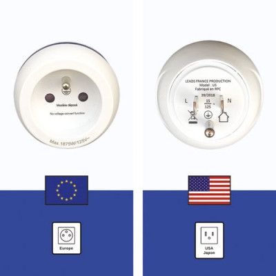 ADAPTATEUR 2P T USA