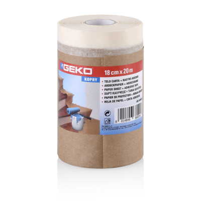 GEKO - Bobine de Papier avec Ruban de Masquage 20m