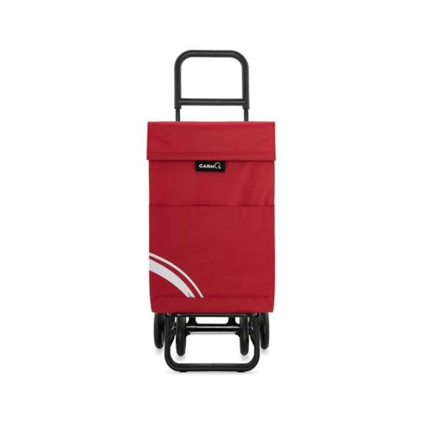 GARMOL - Poussette de Marché 4 Roues 48L Rouge