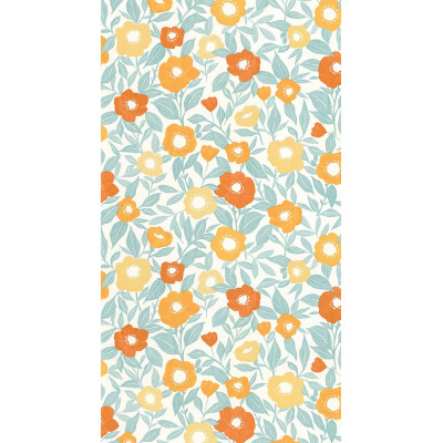 DECORAMA - 104070646 - Papier Peint Vinyle sur Intissé Coquelicot Orange Jaune