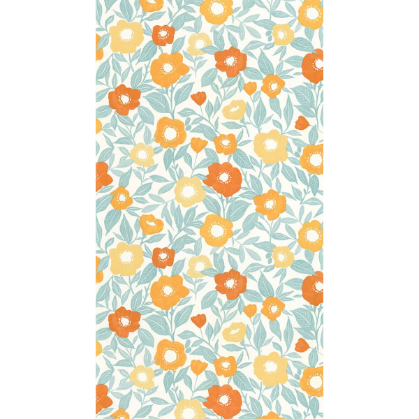 DECORAMA - 104070646 - Papier Peint Vinyle sur Intissé Coquelicot Orange Jaune