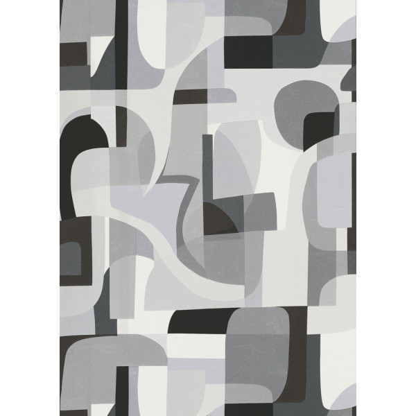 DECORAMA - 10432-10 - Papier Peint Vinyle Grainé sur Intissé Fragment Gris Noir